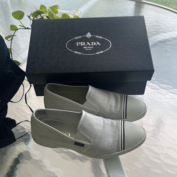 Prada Other - Prada Men’s slip on shoe grey and white size 8. (US 9)